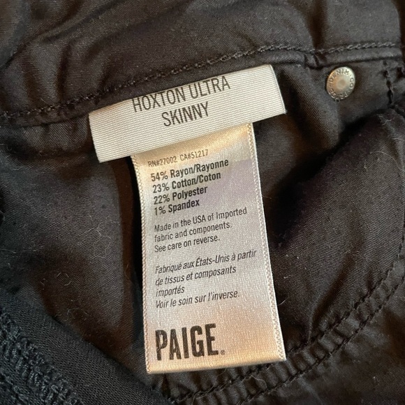 PAIGE Hoxton Ultra Skinny Black Jeans Women’s Size 31 - Picture 11 of 11